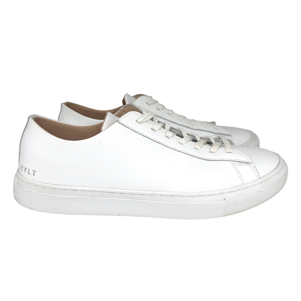 BYLT Everyday 2 Mens White Leather Low Top Sneaker Size 11 US Preppy Minimalist